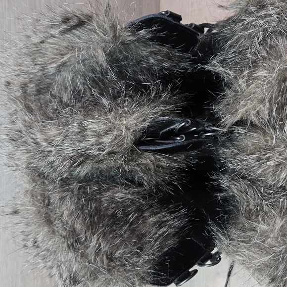 Sorel Women Tall Leather Tofino II Fur Faux Rubber Saltwater boots shoes sz 6 - Picture 6 of 14